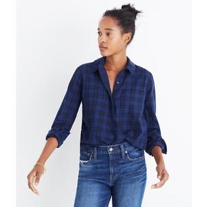 Madewell Arion Plaid Wrap-Front Shirt H3254 NWT